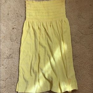 Yellow bathing suit cover up